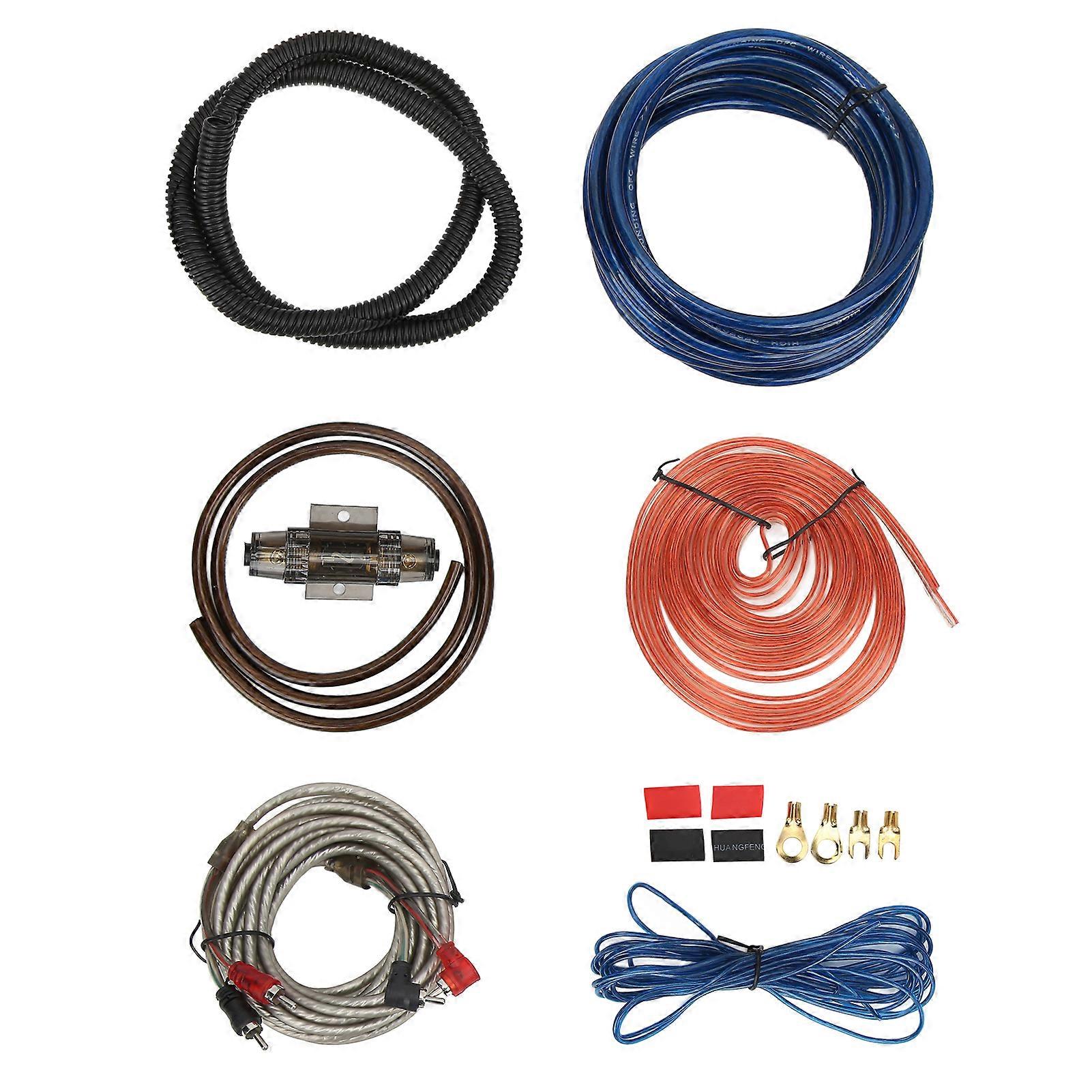 Car Power Amplifier Installation Kit 6ga Subwoofer Cable Audio Wire Protector Universal