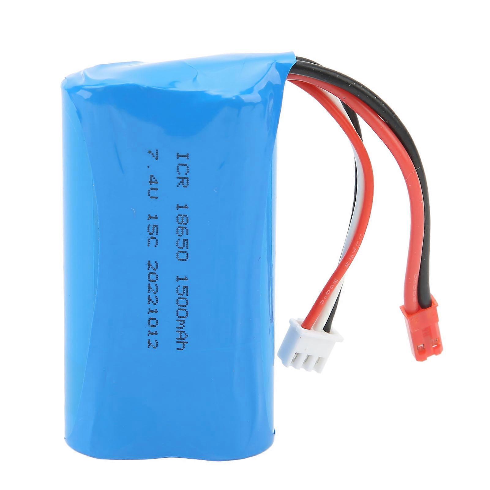 Rc Lipo Battery 15c 7.4v Safe Stable Female Jst Plug High Conversion Rate 1500mah Lipo Battery For Rc Airplane