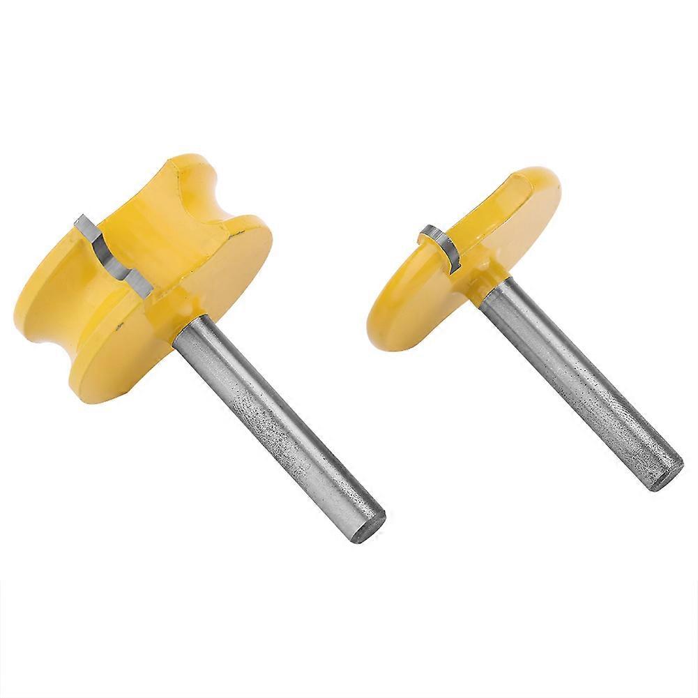 2pcs Canoe Flute and Bead Router Bit Cemented Carbide Woodworking Cutting Tools (1/4inch Shank)