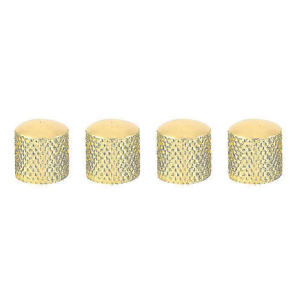 4 Pcs Guitars Volume Tone Control Knobs Button Accessory for Electric Bass(Golden)_Dec