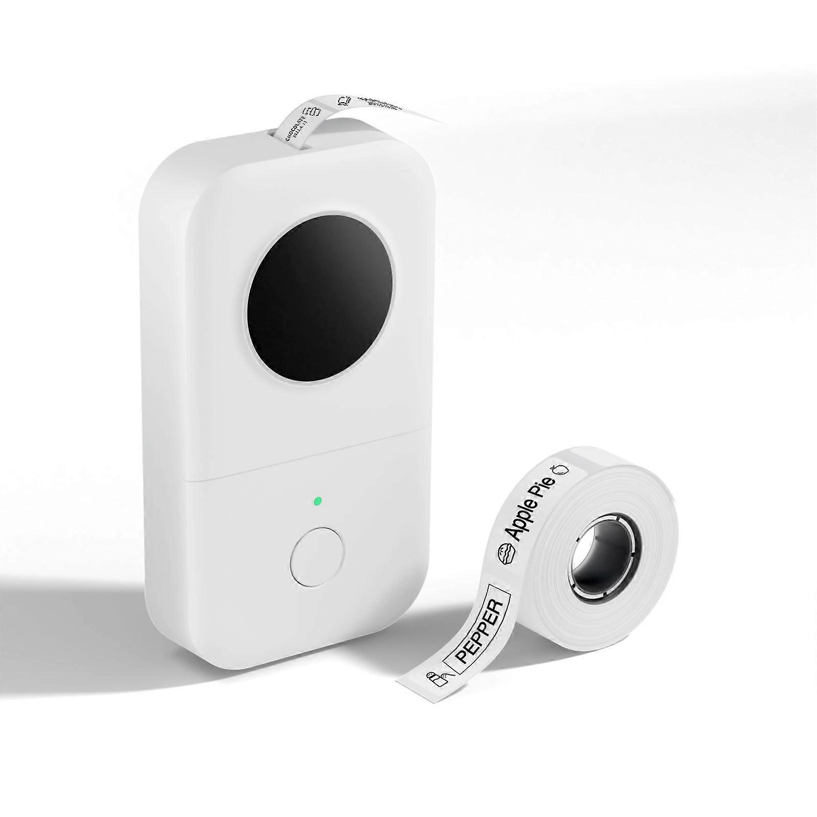 Phomemo D30 Thermal Label Printer With 1 Roll Paper White