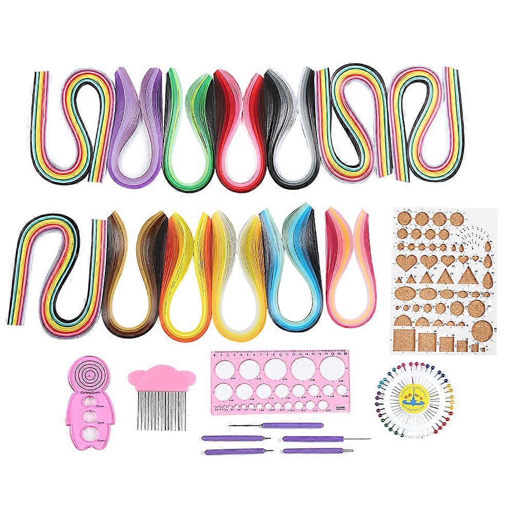 Paper Quilling Set Gradient Ramp Colorful Scrip DIY Hand‑Made Art Craft Tool Kit
