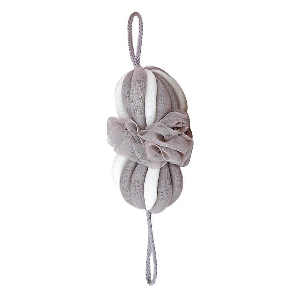 Bath Shower Sponge Mesh Bath Back Scrubber Exfoliating Shower Ball(gray+white)