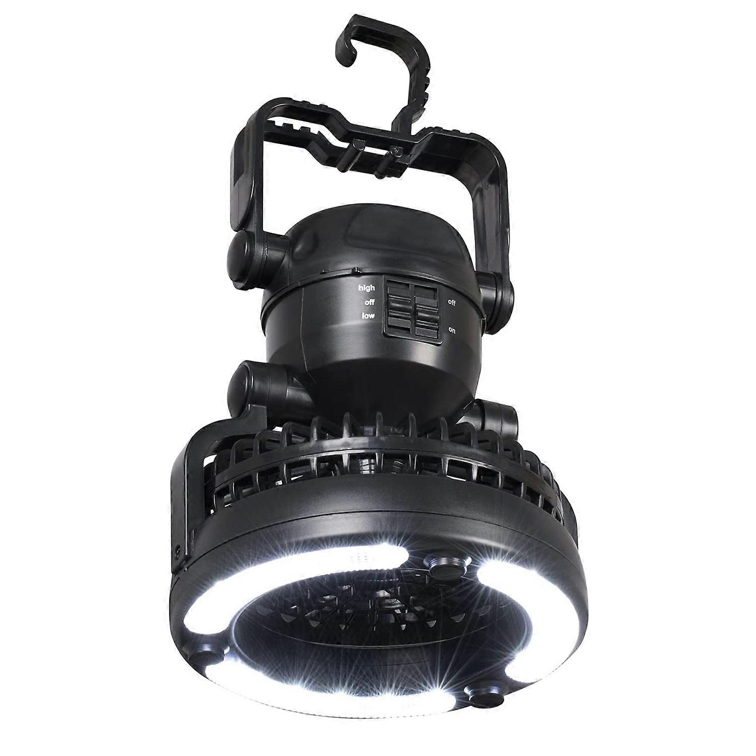 Camping Light Fan for Tent Portable Ceiling Fan with LED Light Camping Hanging Lantern for Survival
