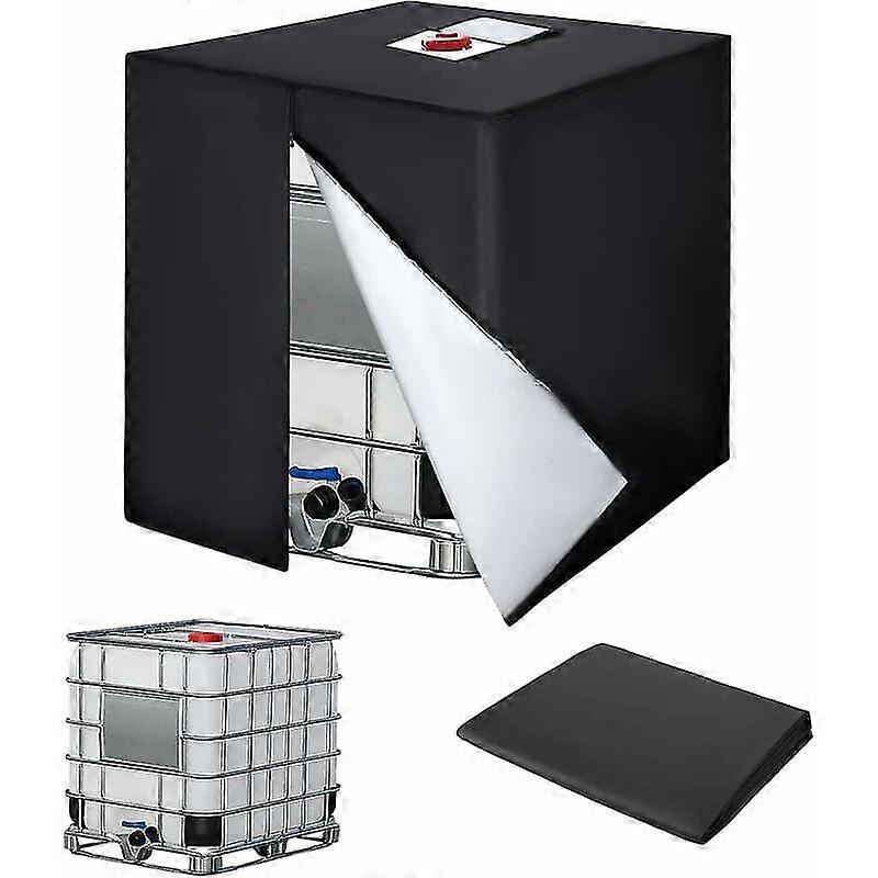 IBC-Wassertankabdeckung 600 L Regenwassertankcontainerabdeckung mit Reißverschluss Winddicht Anti-UV 420D reißfest