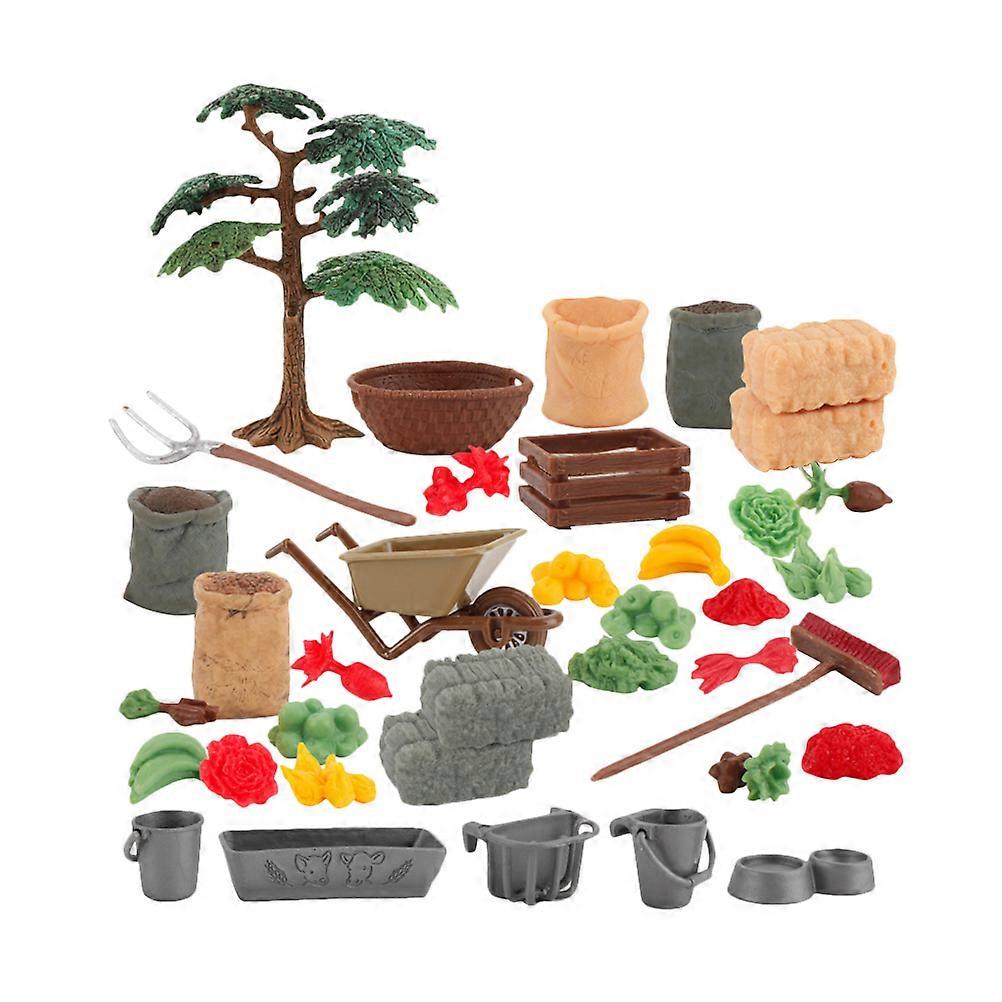 1 Box Simulation Farmhouse Model Simulation Fruit Vegetable Model(Random Color)