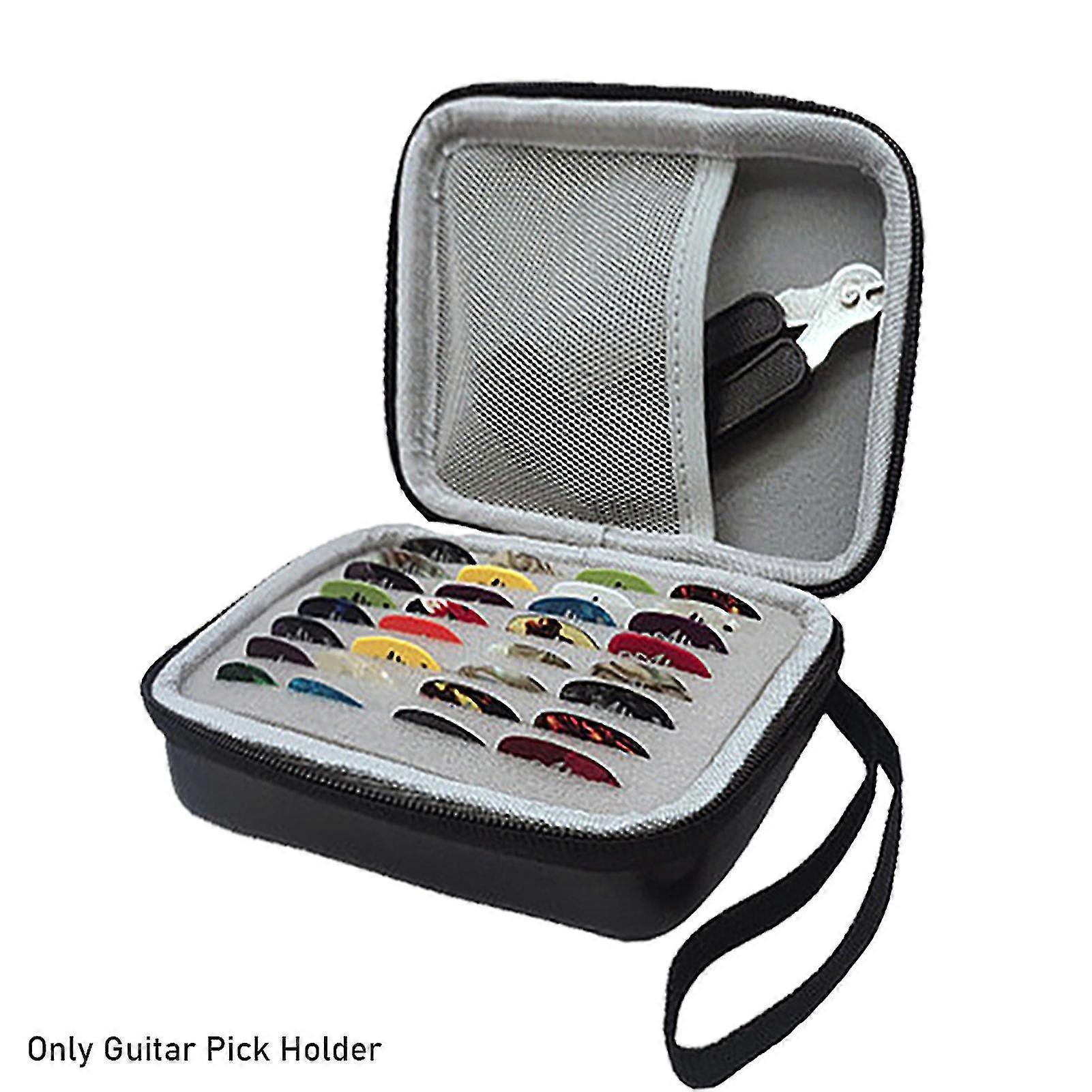 Zipper Closure Bass Storage Case Bag Stringed Instruments Guitar Pick Holder