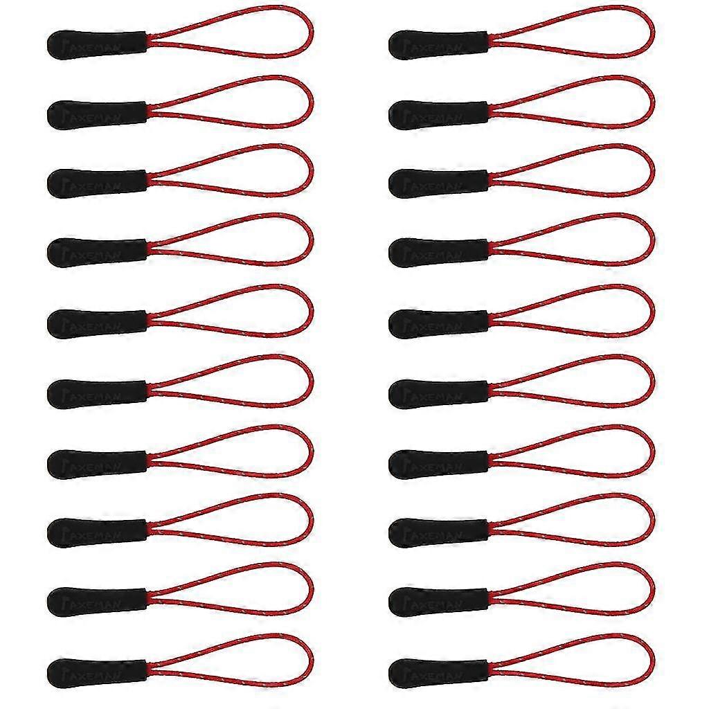 20 Pieces Outdoor Reflective Zipper Pull Cord Puller Fastener Zip Slider