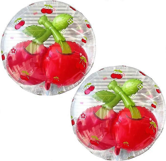 2 قطعة 18 بوصة بالونات الكرز ، بالونات الكرز الصيفية رقائق الفاكهة لفروع الكرز موضوع حفلة عيد ميلاد لوازم الزينة ، حفلة الصيف الزفاف Birthda