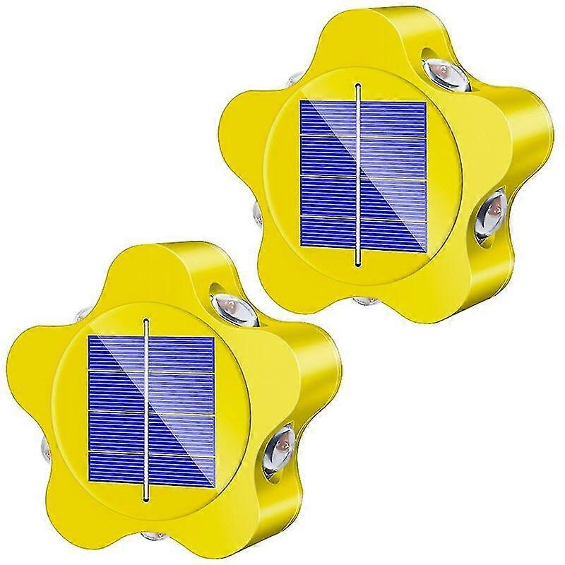 Star shape solar deck lights outdoor waterproof solar step lights led fence lamp decoration stair lighting for garden patio yard