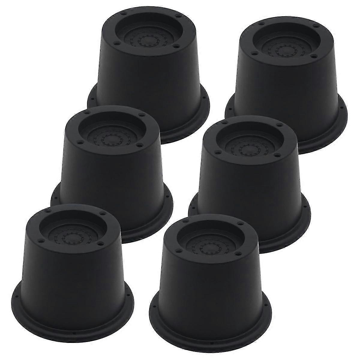 6Pack Móveis Risers Cama Preta Risers 2.3 polegadas, Elevadores de cama Risers para sofá, sofá, escrivaninha, extensores Sup