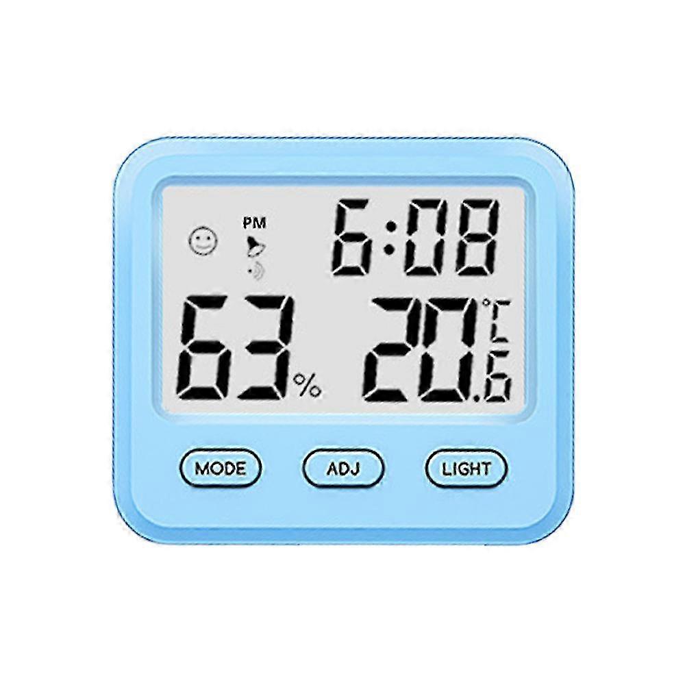 hygrometer indicator room thermometer with built-in clock and time display for home, office