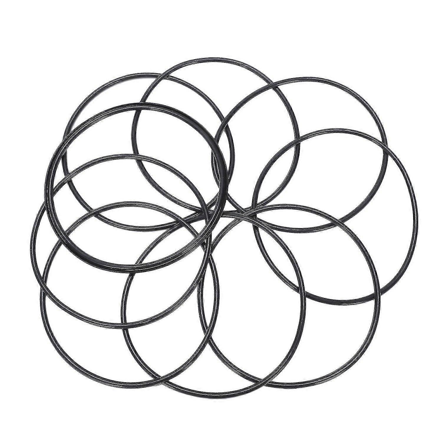 Fsw 10 قطع حلقات مترية مطاط النتريل الأسود 100 مم OD 3 مم سمك