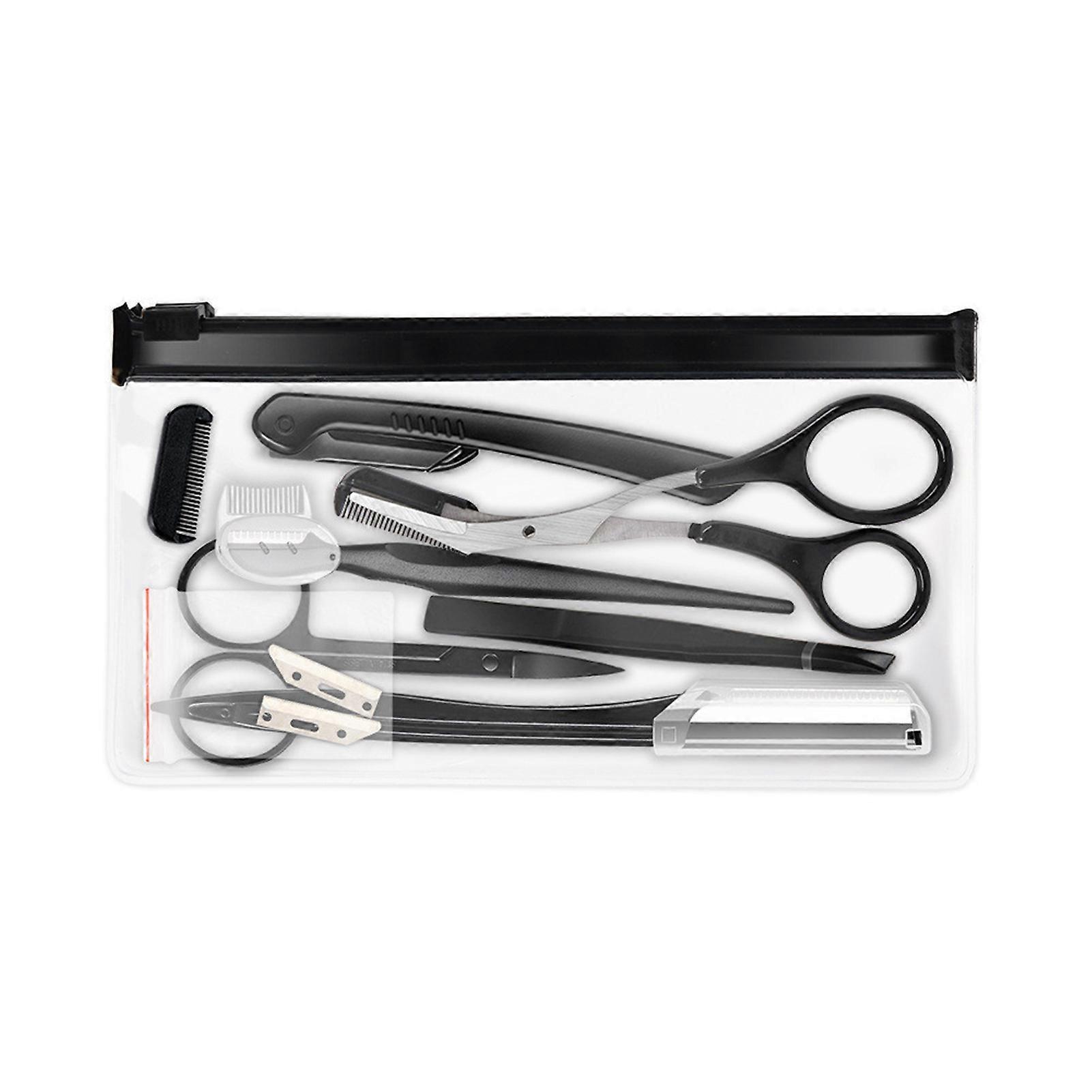 Ciseaux à sourcils Ensemble d’outils de coupe Sourcils Grattage des sourcils Peigne à sourcils Pince à sourcils pour enlever divers poils