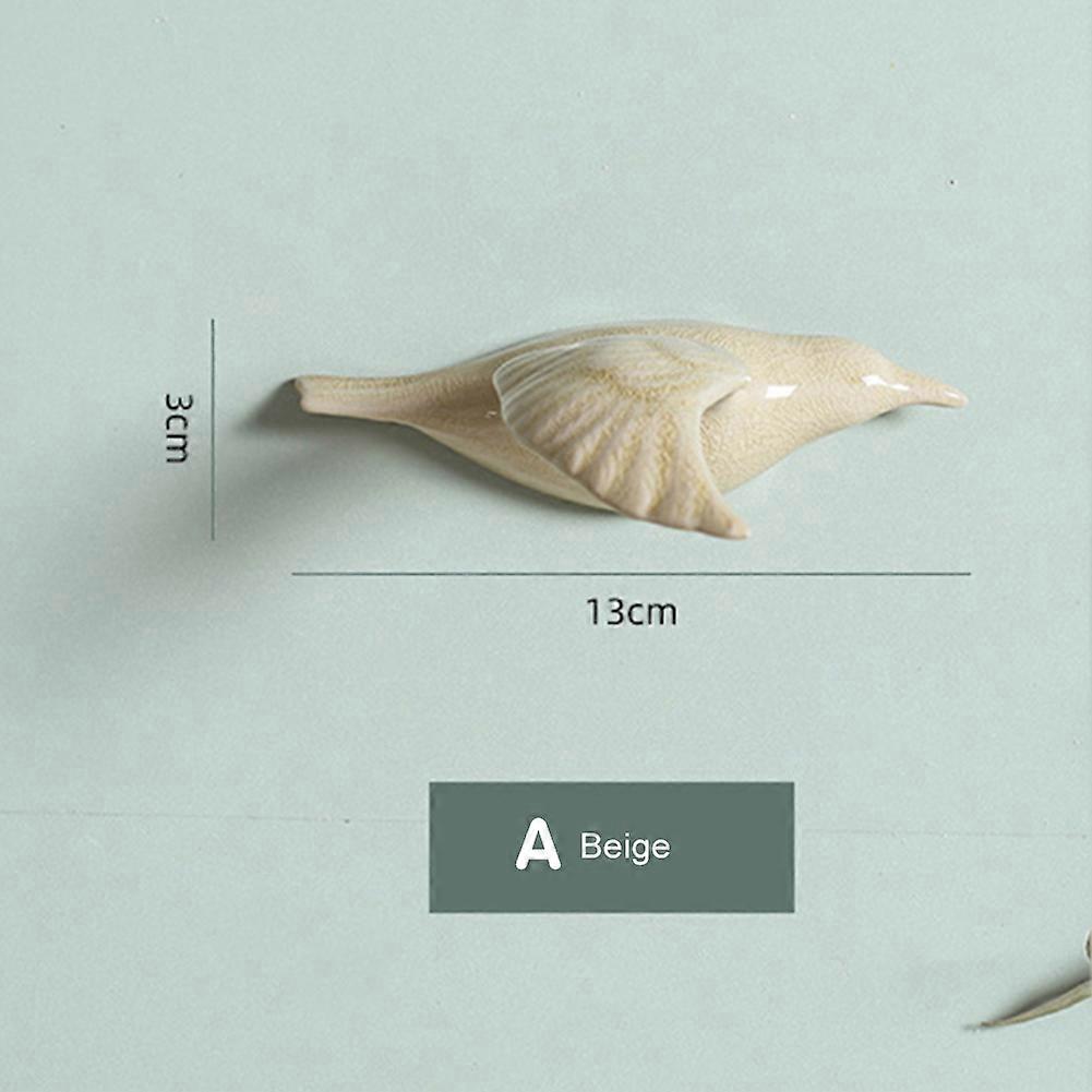 3D Ceramic Flying Birds Wall Decor Creative Birds Hanging Ornament for Home