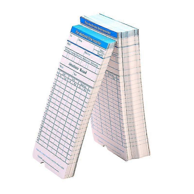 90pcs/ Pack Time Cards Timecards Monthly 2-sided 18 * 8.4cm For Employee Attendance Time Clock Recorder