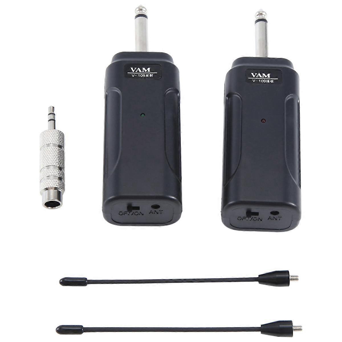 ポータブルワイヤレスオーディオギタートランスミッターレシーバーシステム（エレキギター、ベース、エレキバイオリン用）