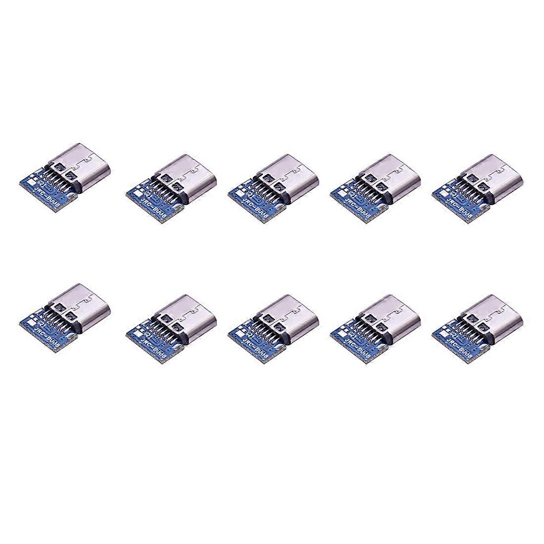 10 buc conector USB 3.1 tip C 14 pini priză mamă recipient prin găuri PCB 180 scut vertical USB-C1