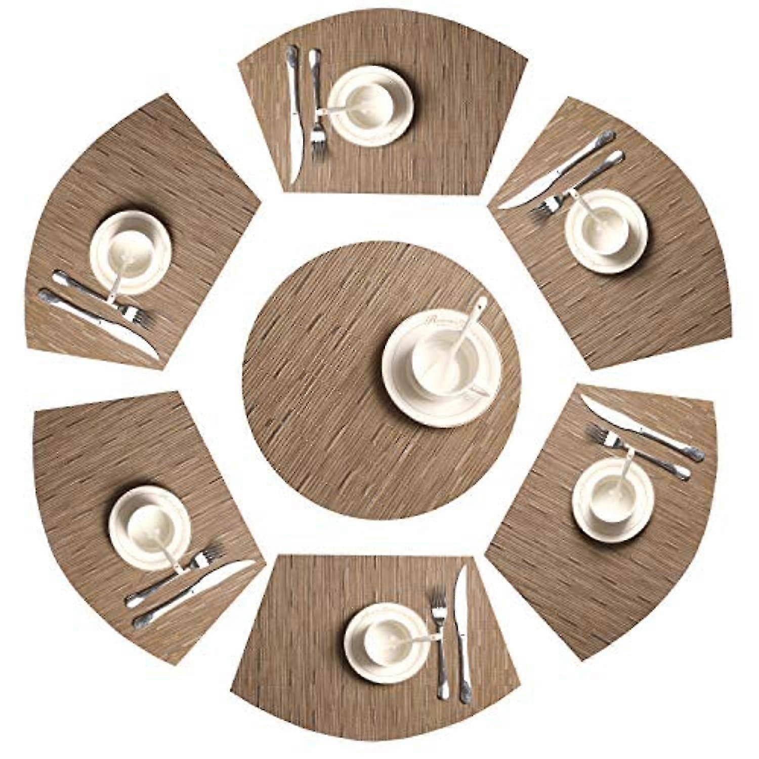 Sets de table rondes Ensemble de 7 napperons