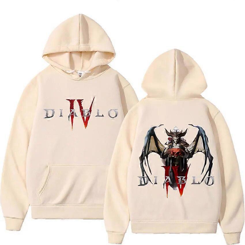 Anime Diablo Lilith New Graphic Hoodie Men's Fashion Oversized Sweatshirt  Men Women Loose Pullover Hoodies Harajuku Streetwear Khaki