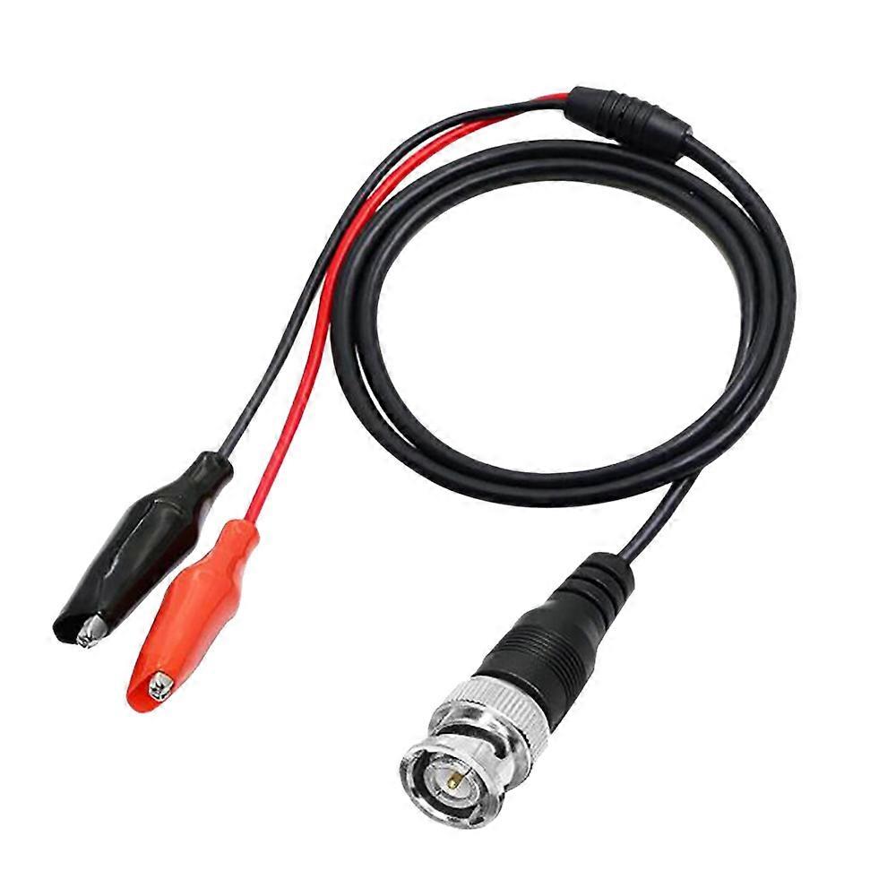 100cm BNC Q9 to Double Alligator Clip Test Cable Probe Leads Oscilloscope Test for Oscilloscope, Si