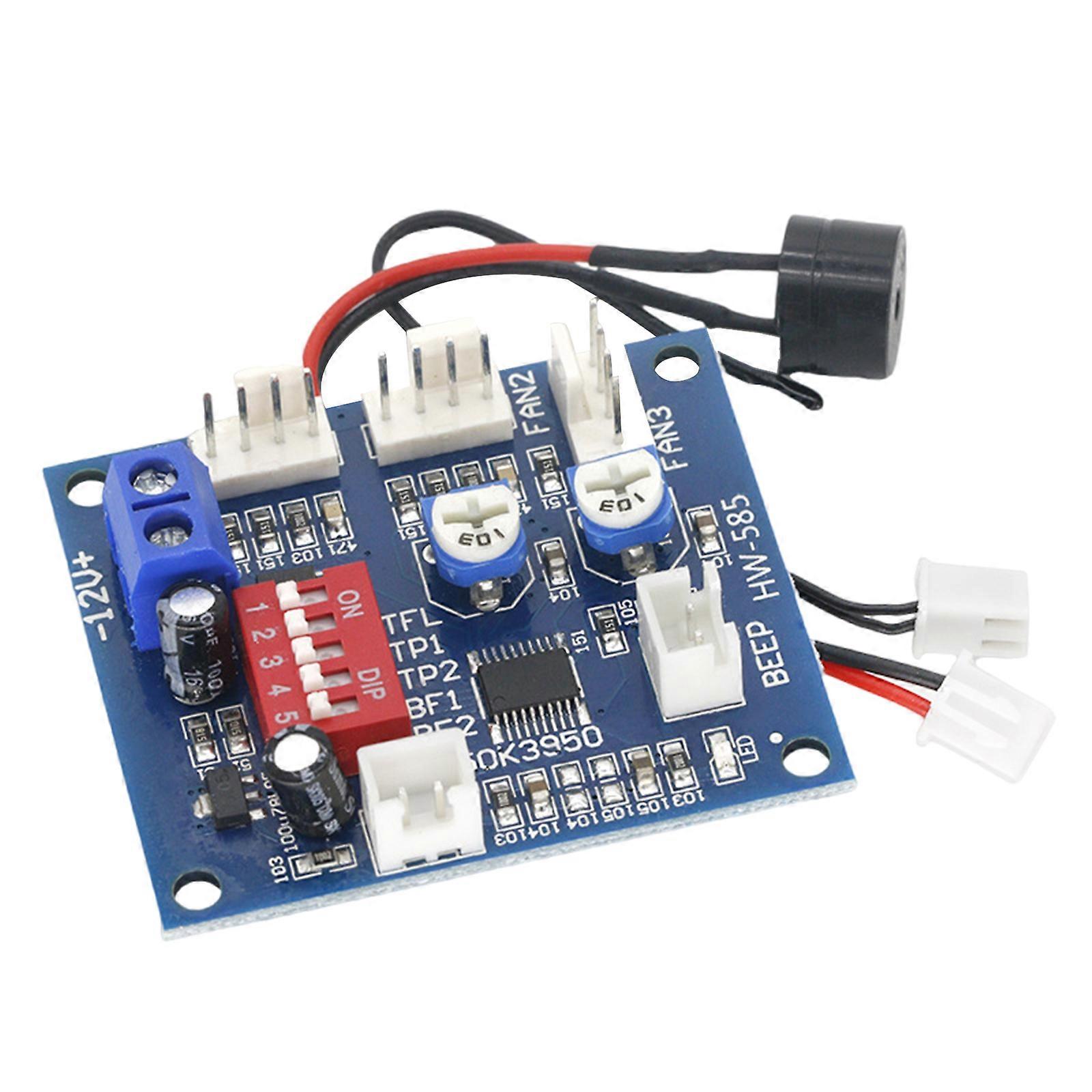DC 12V Controle de Temperatura CPU Velocidade Fan Controller High-Temp Alarme PWM PC Novo