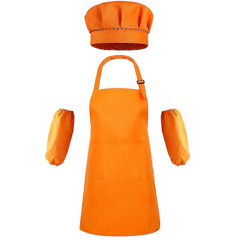 Toddler Apron Set with Chef Hat and Sleeves for Cooking, Baking, and Painting