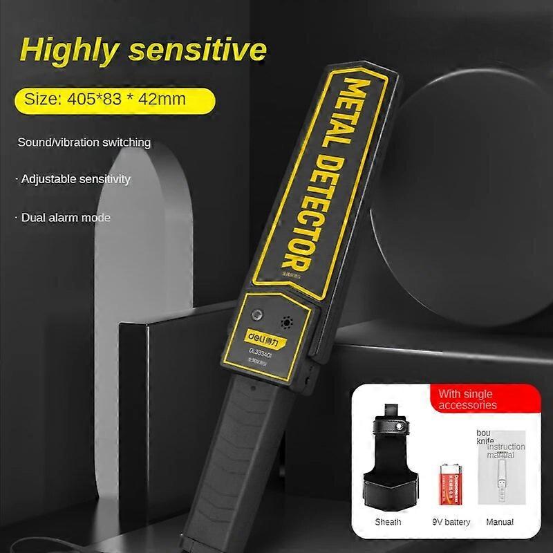 Deli Handheld Professional Depth Metal Detector High Sensitivity Scanner For Airport School Security Check