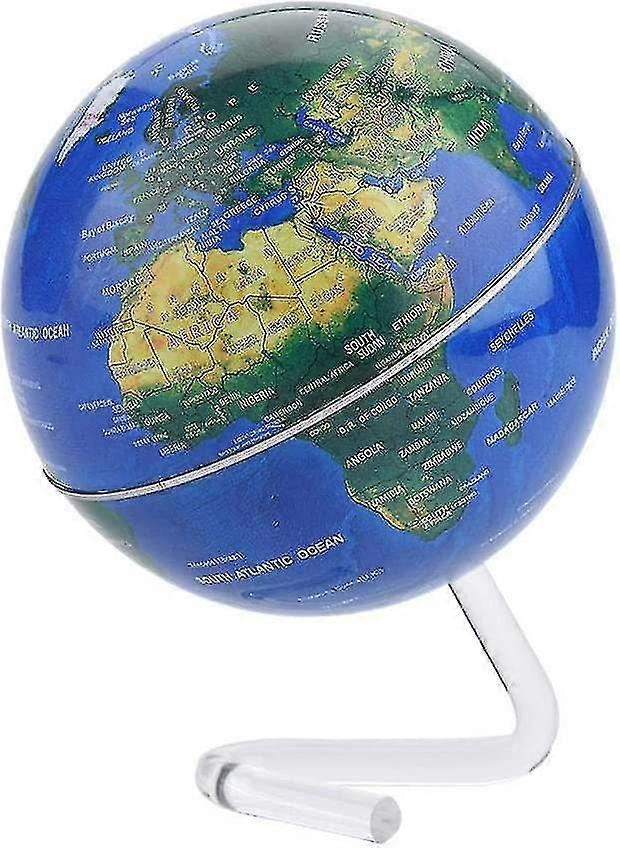 Earth Globe, Unique Rotating World Globe With Transparent Stand. Educational And Fun