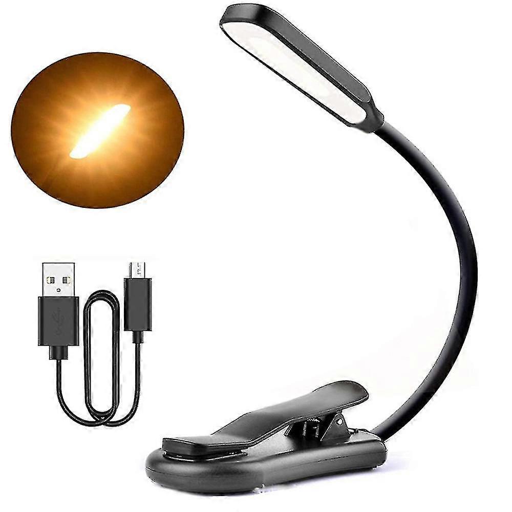 Book Light 7 Led Clip Reading Light Usb Rechargeable Reading Lamp Book Lamp For Bed Shelf Tablet Music Stand