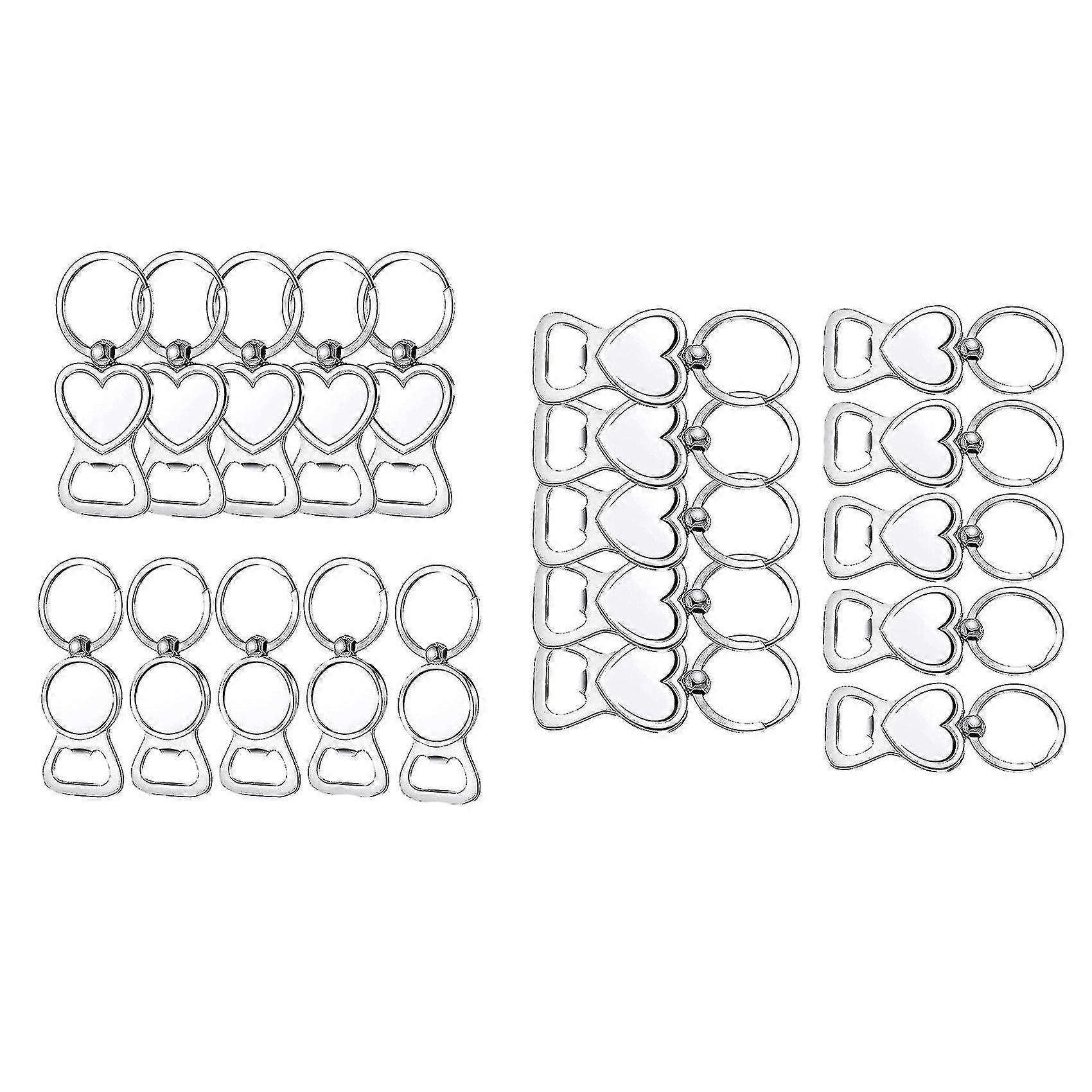 Compatible With10 Pcs Sublimation Blank Keychain Sublimation Metal Bottle Opener- A