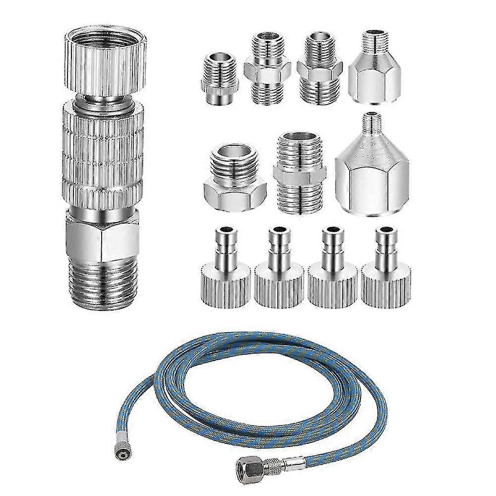Airbrush Adapter Set, Nylon Braided Air Hose, Compatible With Air Compressor