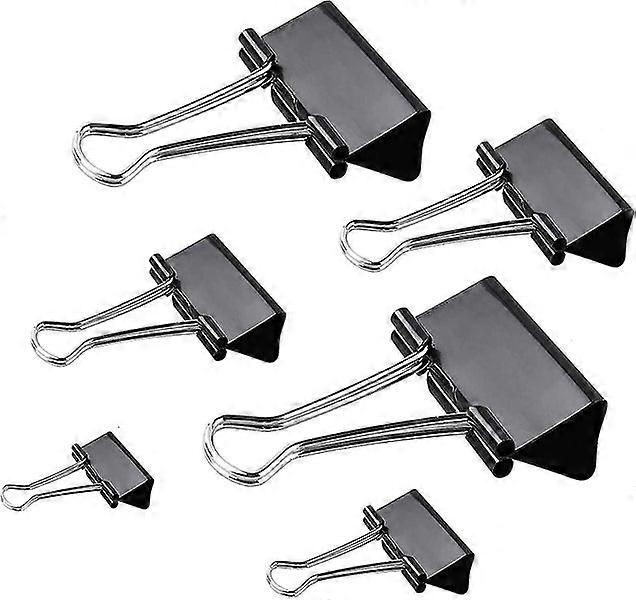 Premium Metal Paper Clips Set - Black, Various