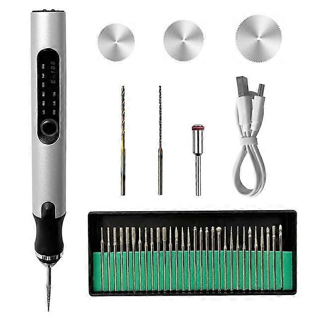 JWL-Portable Micro-Engraving Pen, Professional Precision With Scriber With Bits, USB Rechargeable
