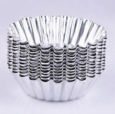 100pcs Metallic Silver Foil Cupcake Liner Muffin Molds