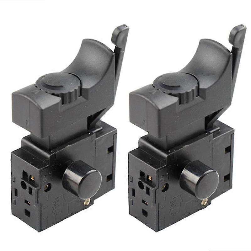 2pcs FA2-6/1BEK Lock on Power Tool Electric Drill Speed Control Trigger Switch
