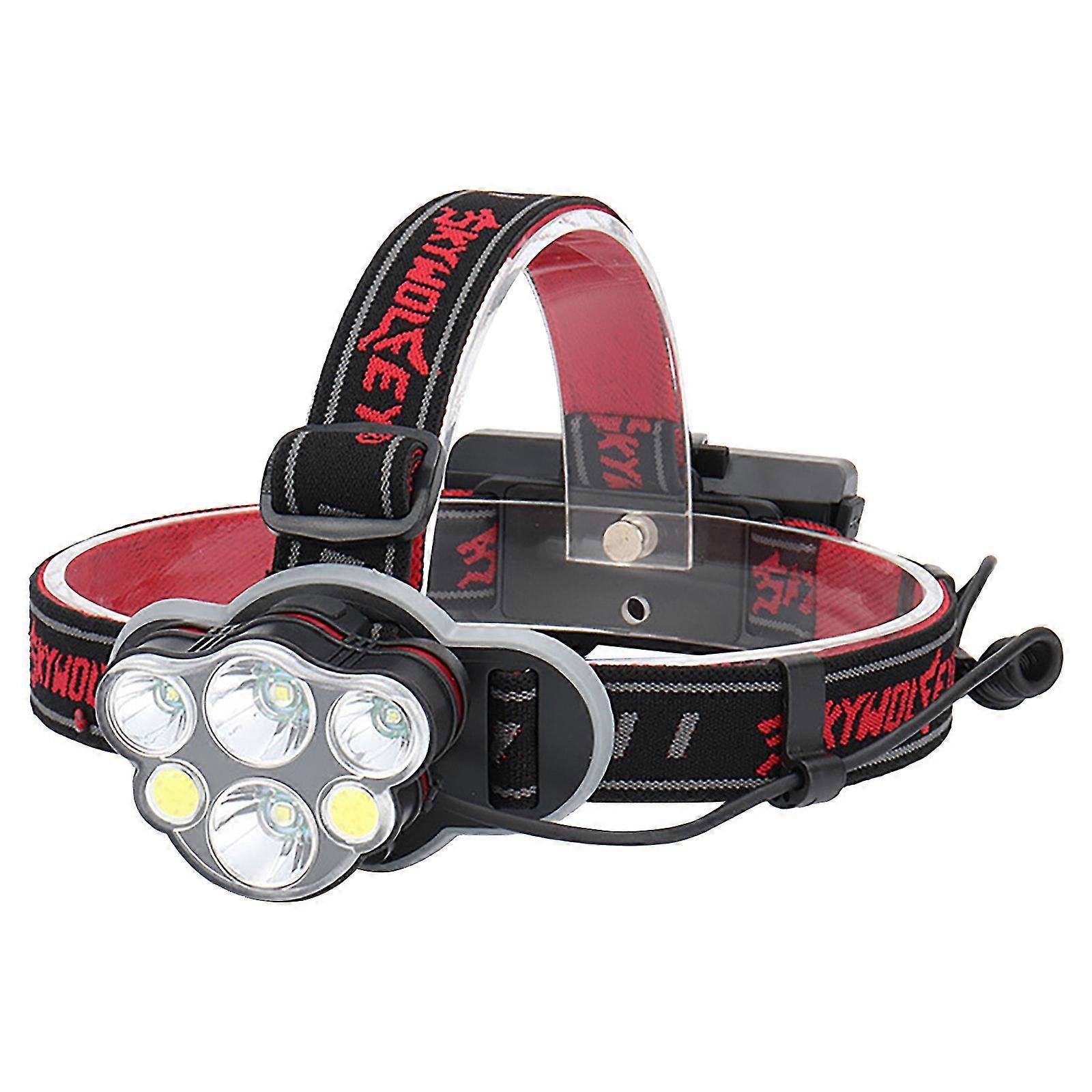Skywolfeye Usb Rechargeable 6 Led Headlight Flashlight Work Light