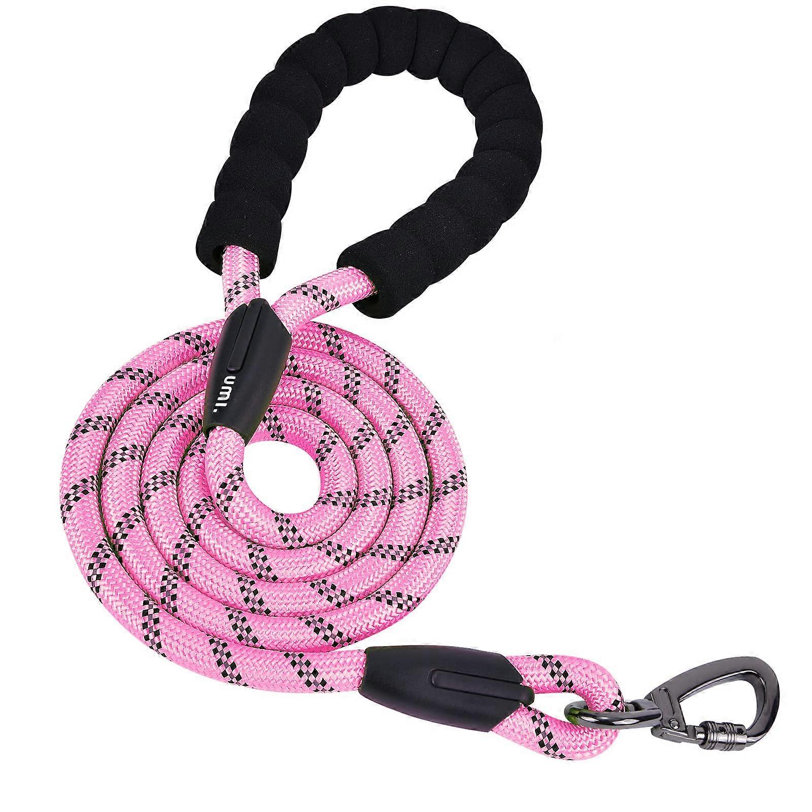 Dog Leash, 5 FT Durable Nylon Dog Leash with Comfortable Padded Handle, Highly Reflective Threads for Small and Medium Dogs