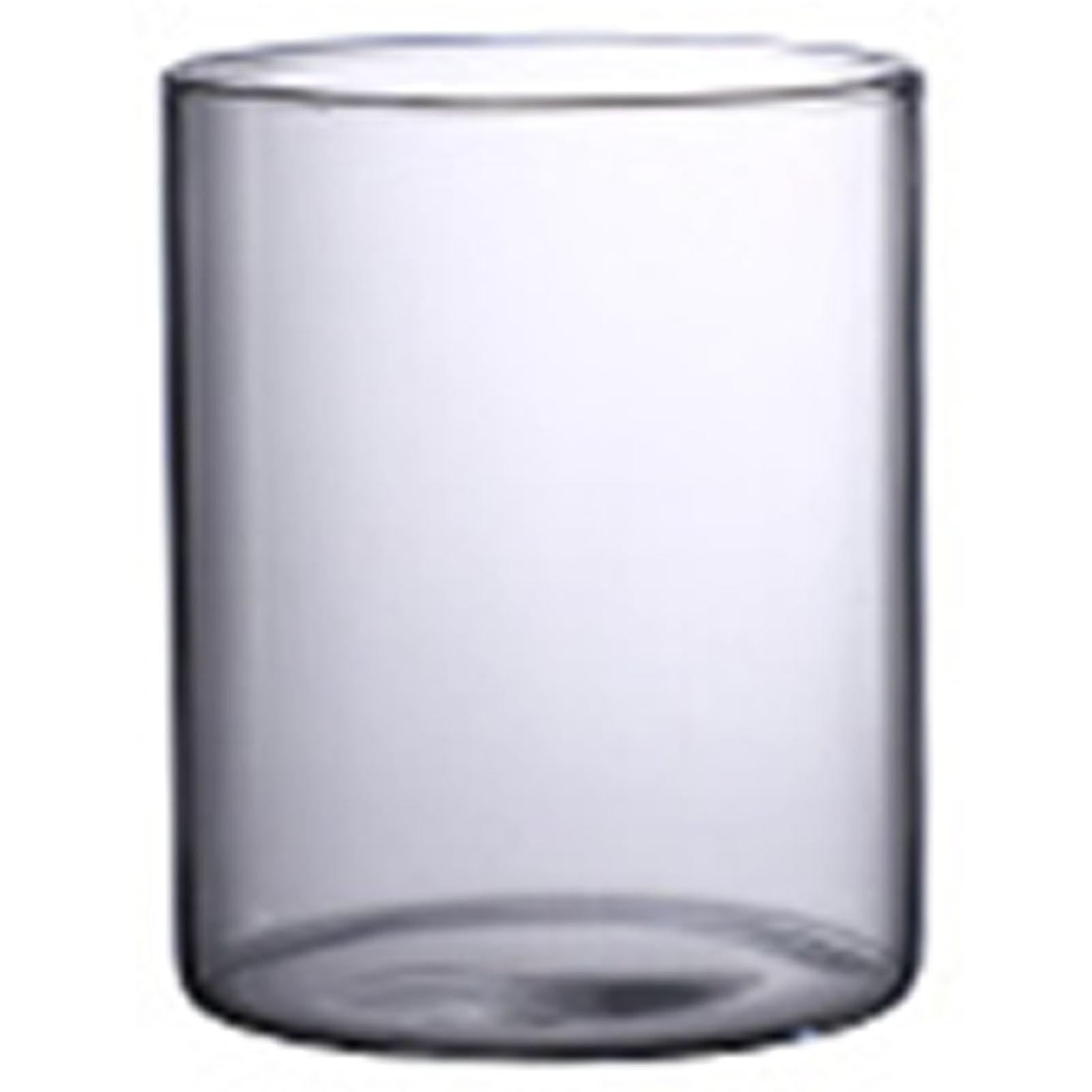 Vase à fleurs en verre clair Vase en verre minimaliste Vase à fleurs cylindrique pour cadeau décoratif de salon de mariage