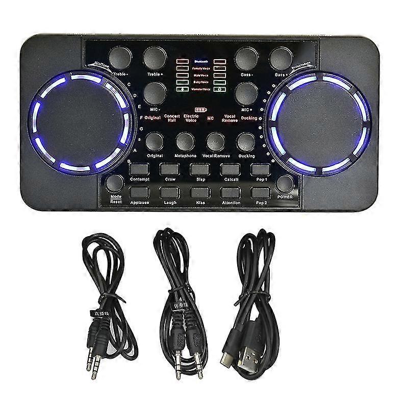 V300 Pro Sound Card 10 Sound Effects Bluetooth Noise Reduction Audio Mixers Headset Mic Voice Contr