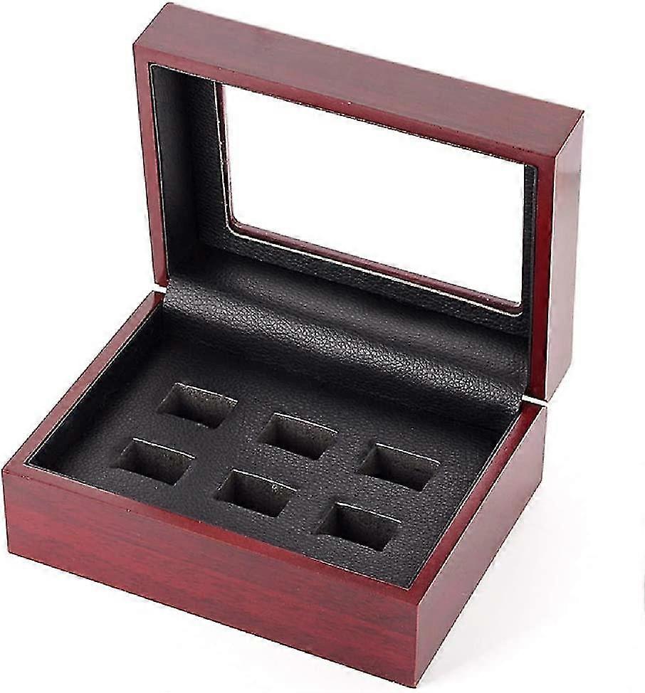 Große, schwere Holzbox zur Ringpräsentation (6 Löcher)