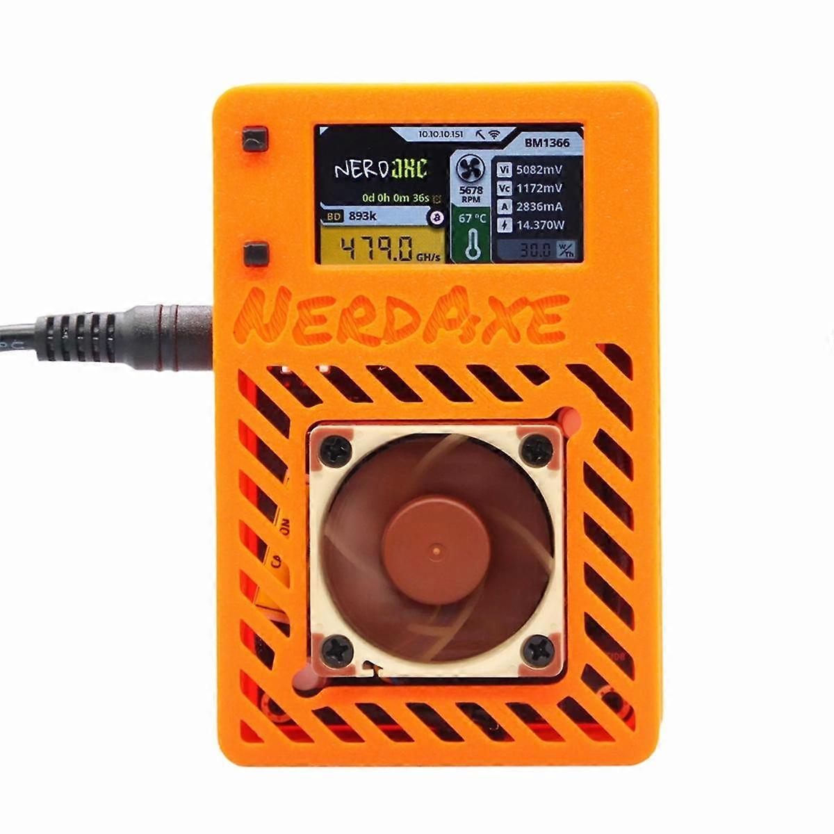 NerdAxe Miner 500Gh/S Nerdminer 15W Bitaxe BTC Miner with 1.9inch Display Lottery Miner Silent Fan