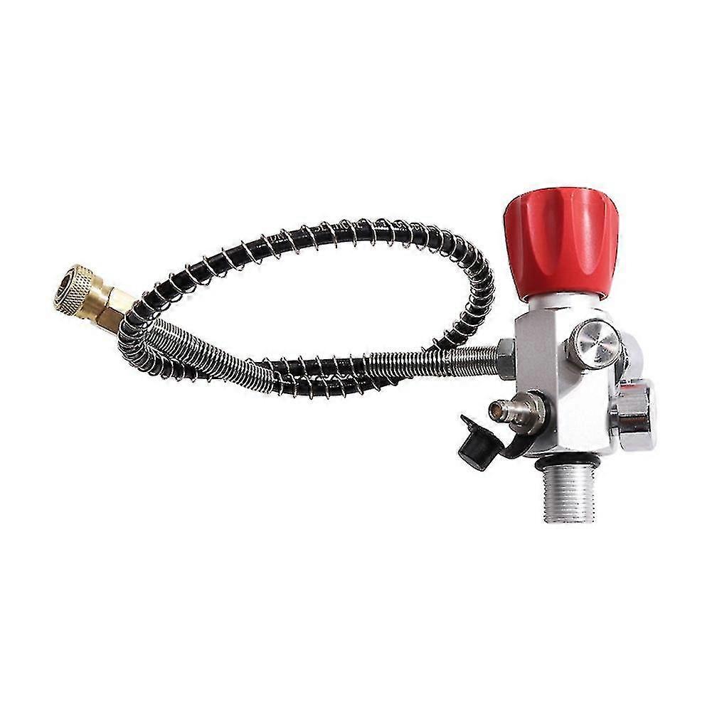 M18x1.5 Pcp Tank Gauge Charging Valve Filling Station Refill Adapter With 400bar 6000psi Gauge 50cm