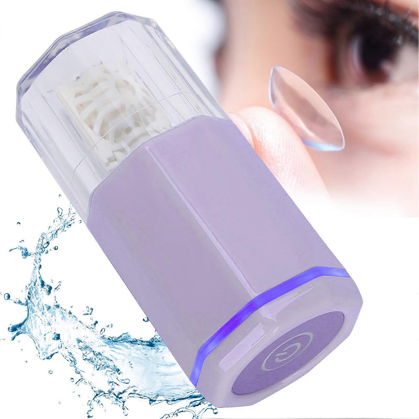 Nettoyant pour lentilles de contact Nettoyage automatique avec USB (violet)