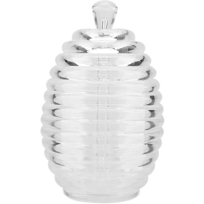 265ml clear beehive shaped honey jar with dripping stick for storing and dispensing honey