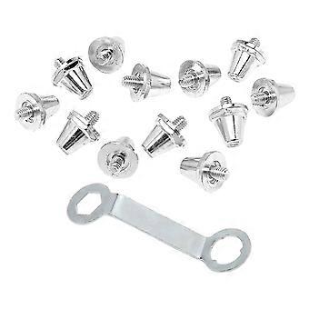 12x Football Boot Studs Soccer Studs Portable Screw In M5 Firm Ground Non Slip Rugby Studs Replacement Spikes For Competition
