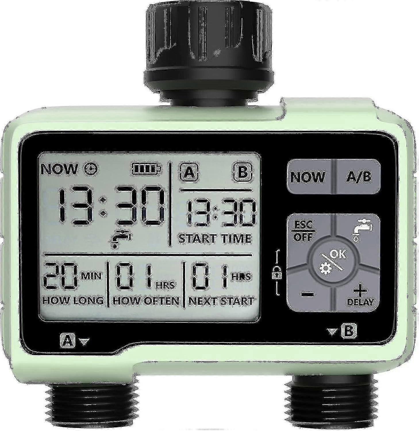 Timer sprinkler, timer dell'acqua programmabile Timer per tubo da giardino esterno con ritardo della pioggia / sistema di irrigazione manuale / automatico, irrigazione digitale impermeabile Ti