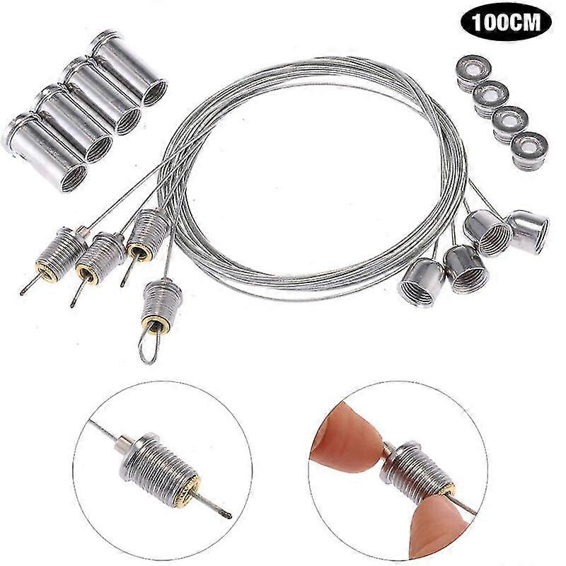 2024 طقم قلادة السقف قابل للتعديل قلادة كابل سلك قلادة ضوء لاعبا اساسيا الفولاذ المقاوم للصدأ حبل شنقا السقف بقيادة لوحة كيت أضواء خطية