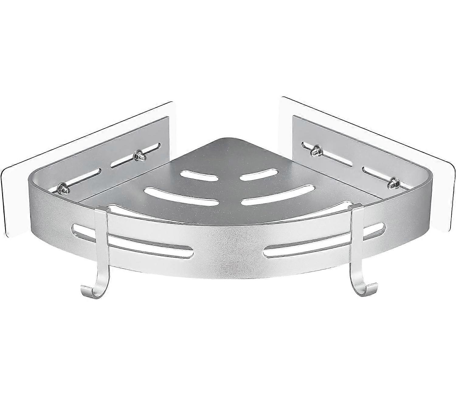 1pcs bathroom wall triangular storage rack black thickened single layer triangle