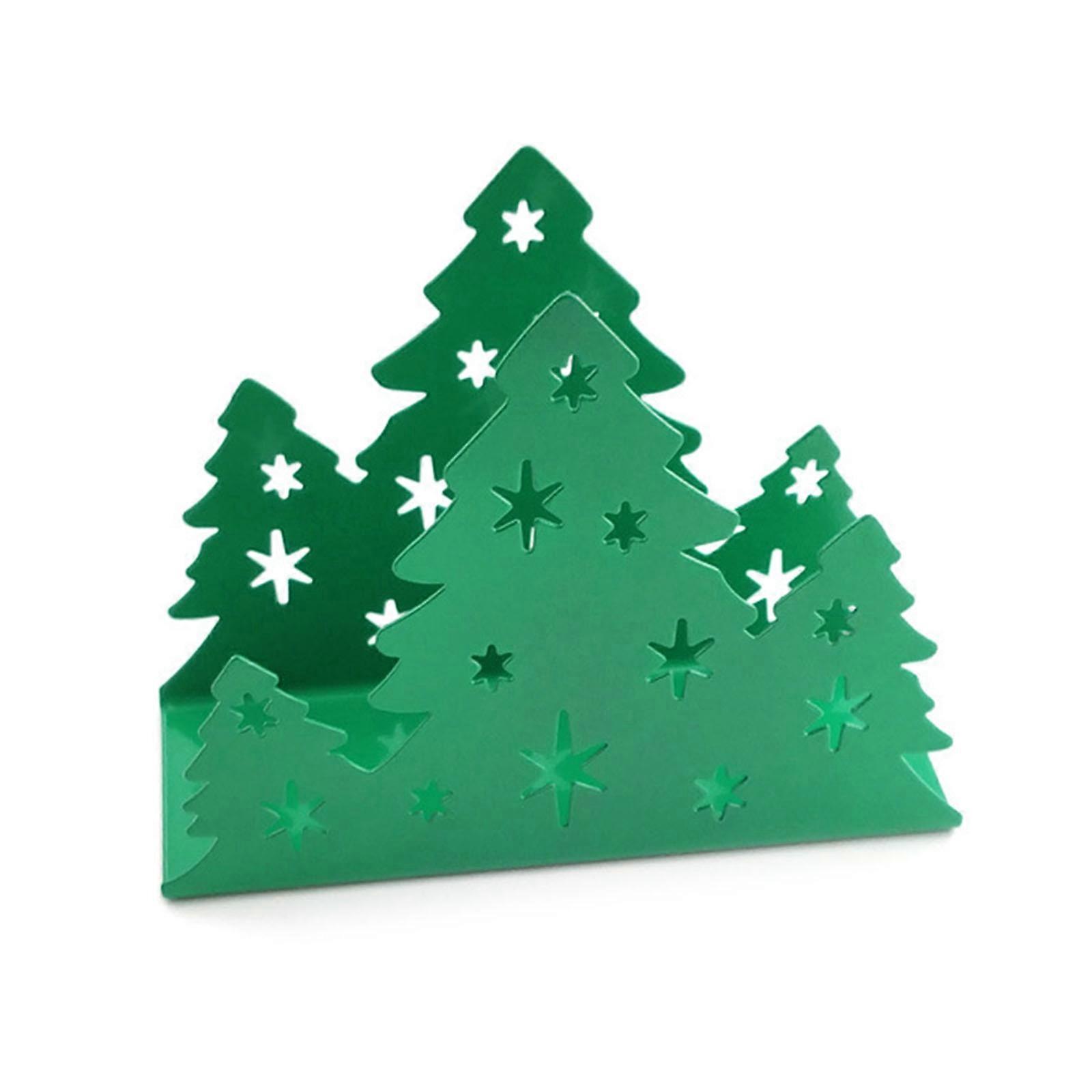 Tissue Dispenser Christmas Tree Shape Napkin Organizer for Bar Large Capacity